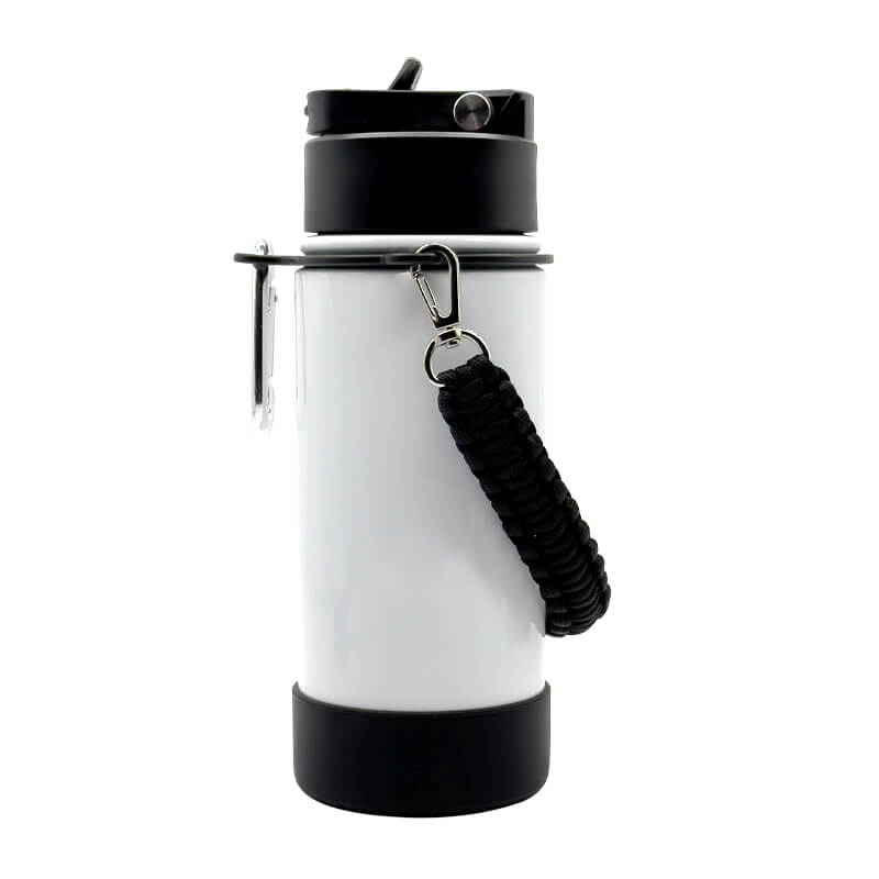 470ml White Stainless Steel Rope Water Bottle