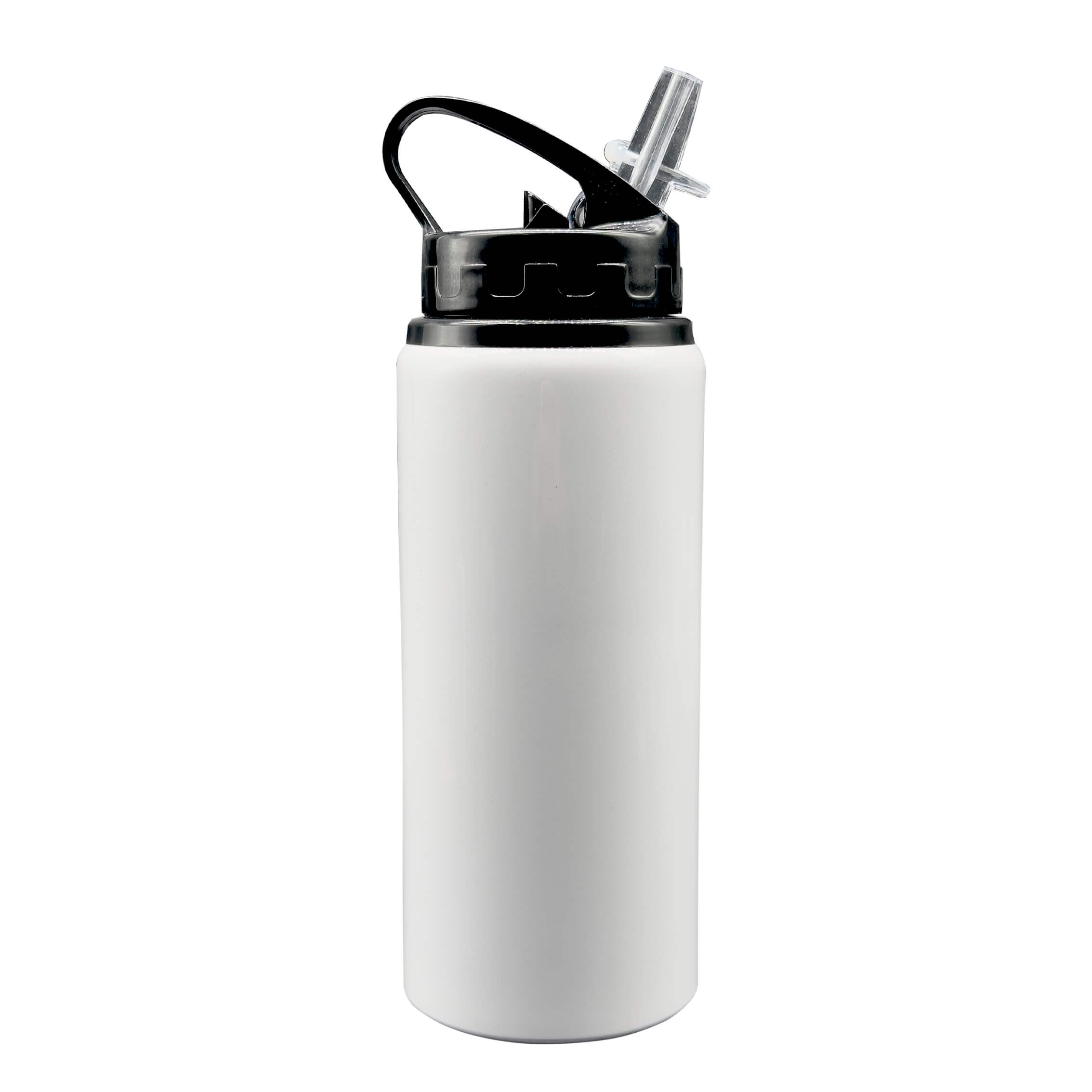 600ml White Aluminium Thirst Quencher Water Bottle