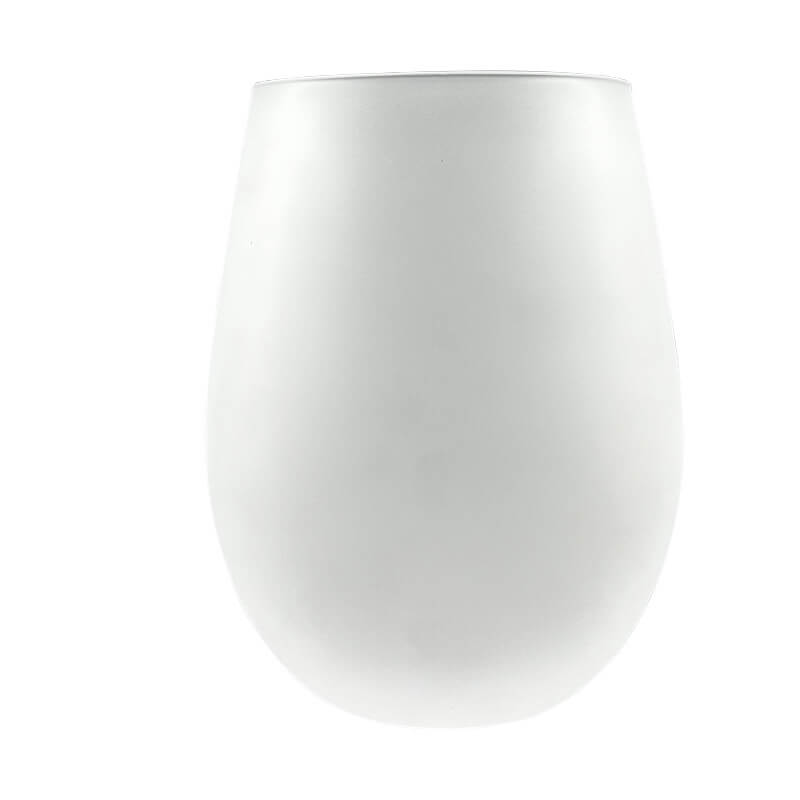 Plain Frosted Wine Glass